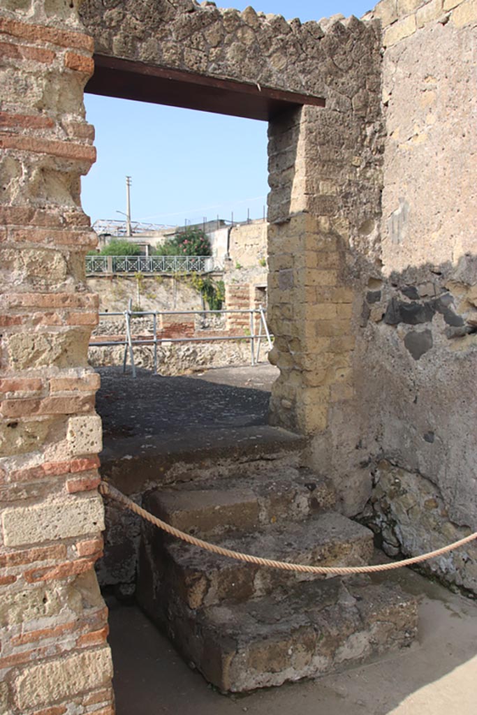 II.1 Herculaneum, October 2023. 
Looking south through doorway in south-west corner of atrium. Photo courtesy of Klaus Heese.
