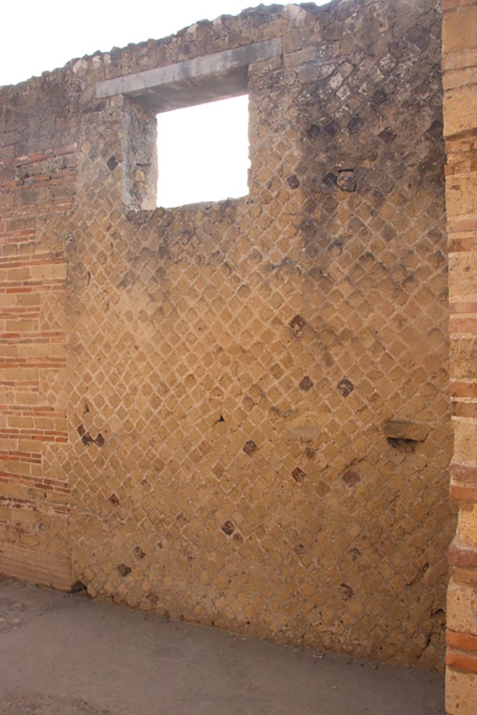 II.2 Herculaneum, October 2023. 
Window in east wall of entrance room, looking north-east from doorway from peristyle. Photo courtesy of Klaus Heese.
