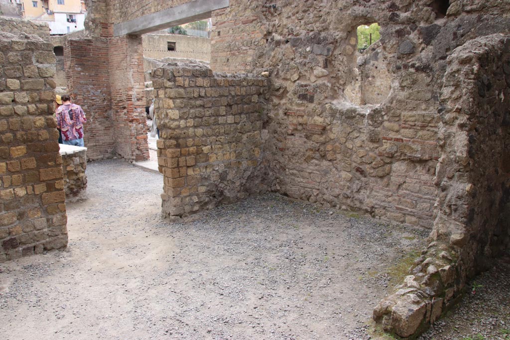 II.6/7 Herculaneum, May 2024. 
Looking north-east across first rear room, into bar-room and entrance at II.6. Photo courtesy of Klaus Heese. 
