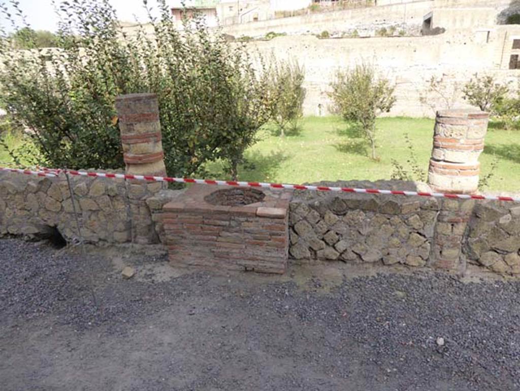 III.1 Herculaneum, October 2014. Room 31 peristyle, Looking west across east portico. Photo courtesy of Michael Binns.