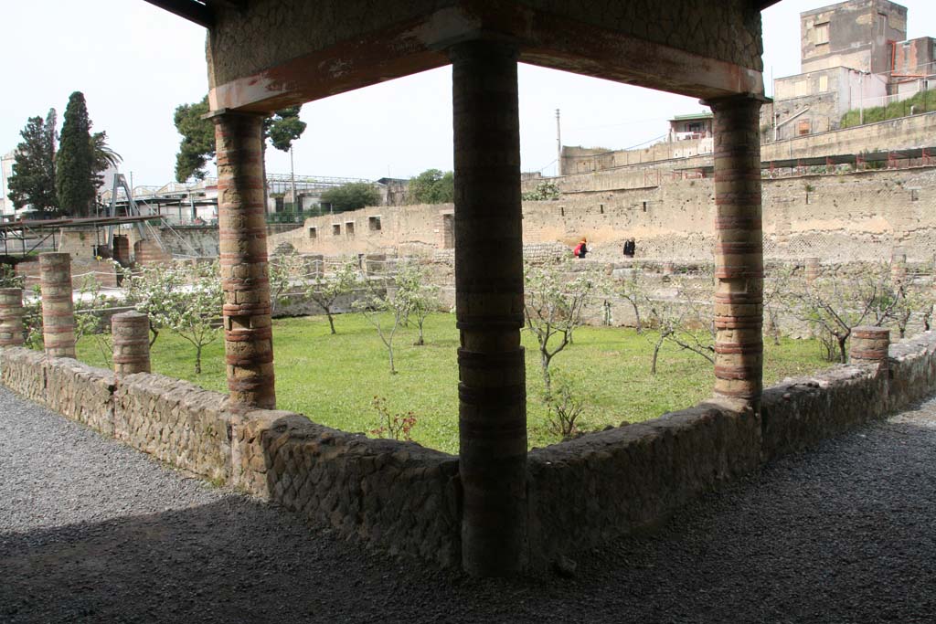 III.1 Herculaneum, April 2013. Area 31, looking towards south side, south-west corner, and west side. 
Photo courtesy of Klaus Heese.
