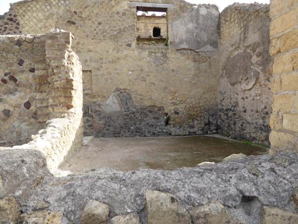 III.1 Herculaneum, October 2014. Room 31 north portico of peristyle, looking north into room 44.  Photo courtesy of Michael Binns.
