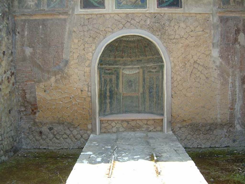 III.3 Herculaneum, May 2001. Looking towards nymphaeum against east wall.
Photo courtesy of Current Archaeology.
