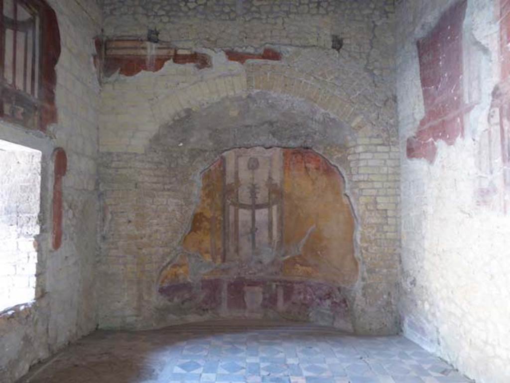 III.3 Herculaneum. October 2014. Looking towards north wall of triclinium. Photo courtesy of Michael Binns.