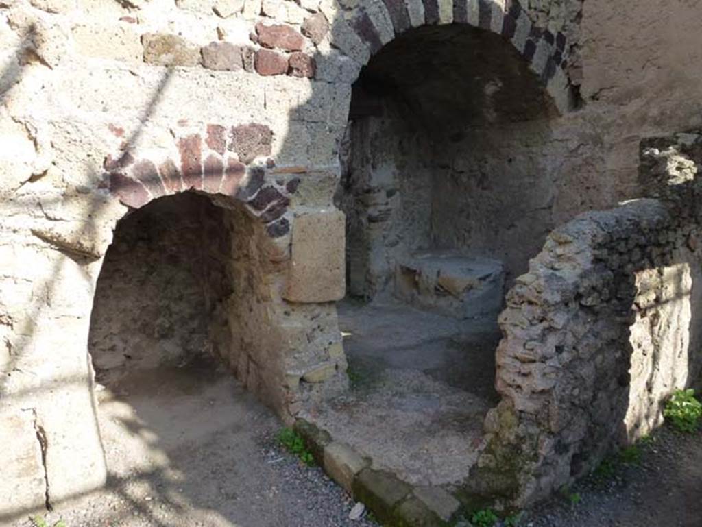 lll.4 Herculaneum, October 2012. Looking towards north wall and two recesses under steps at III.5.  Photo courtesy of Michael Binns.


