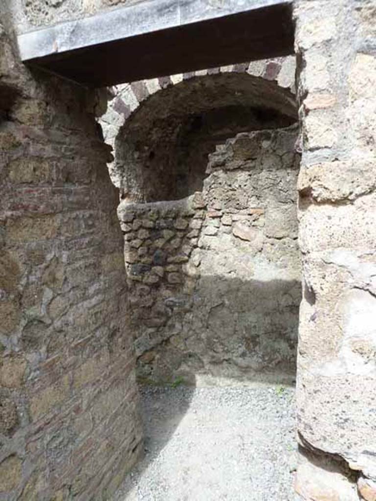 III.4 Herculaneum. May 2010. Looking north through doorway from second room.

