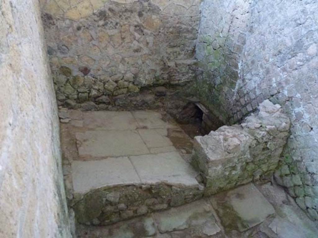 lll.9 Herculaneum, October 2012. Looking towards north end of latrine. Photo courtesy of Michael Binns.