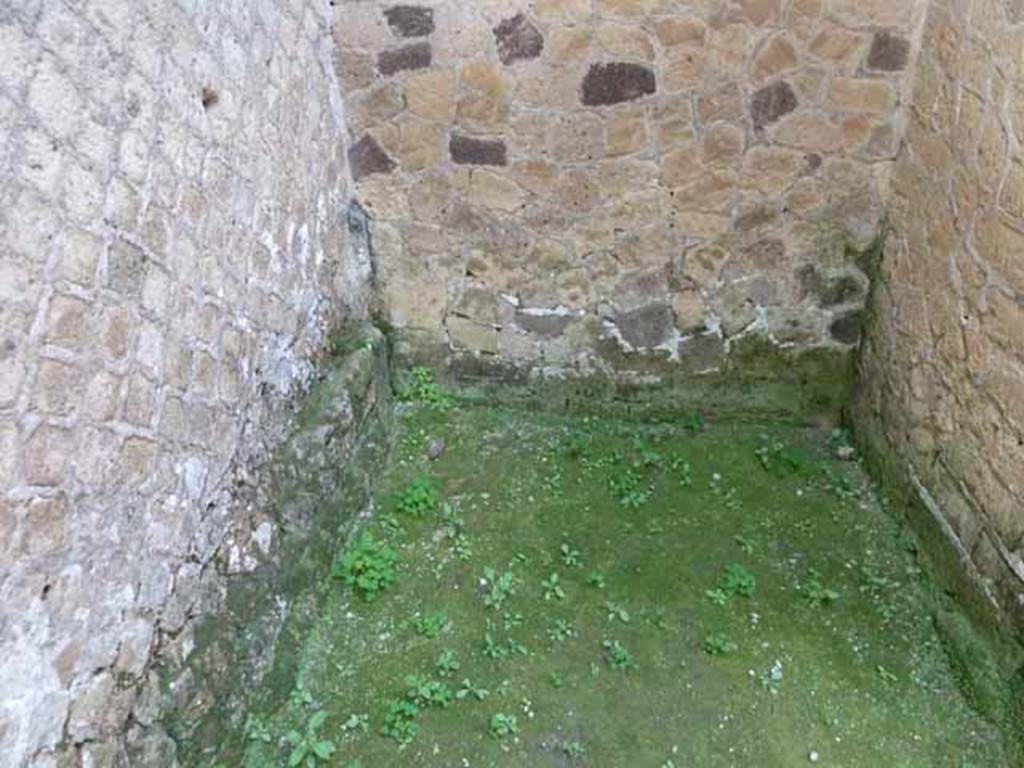 Ins. III.9. Herculaneum. May 2010. South end of latrine.