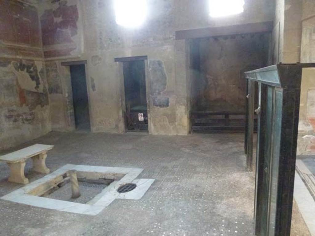 III.11 Herculaneum. October 2012. Room 6, looking towards doorways to room 4, room 5 and room 7 in south wall of atrium. Photo courtesy of Michael Binns.
