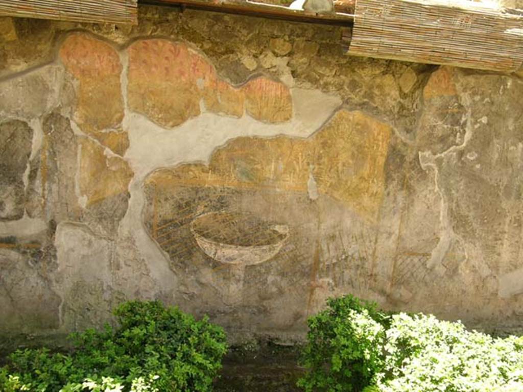 III.11 Herculaneum. May 2005. Detail from south wall of garden peristyle. Photo courtesy of Nicolas Monteix.