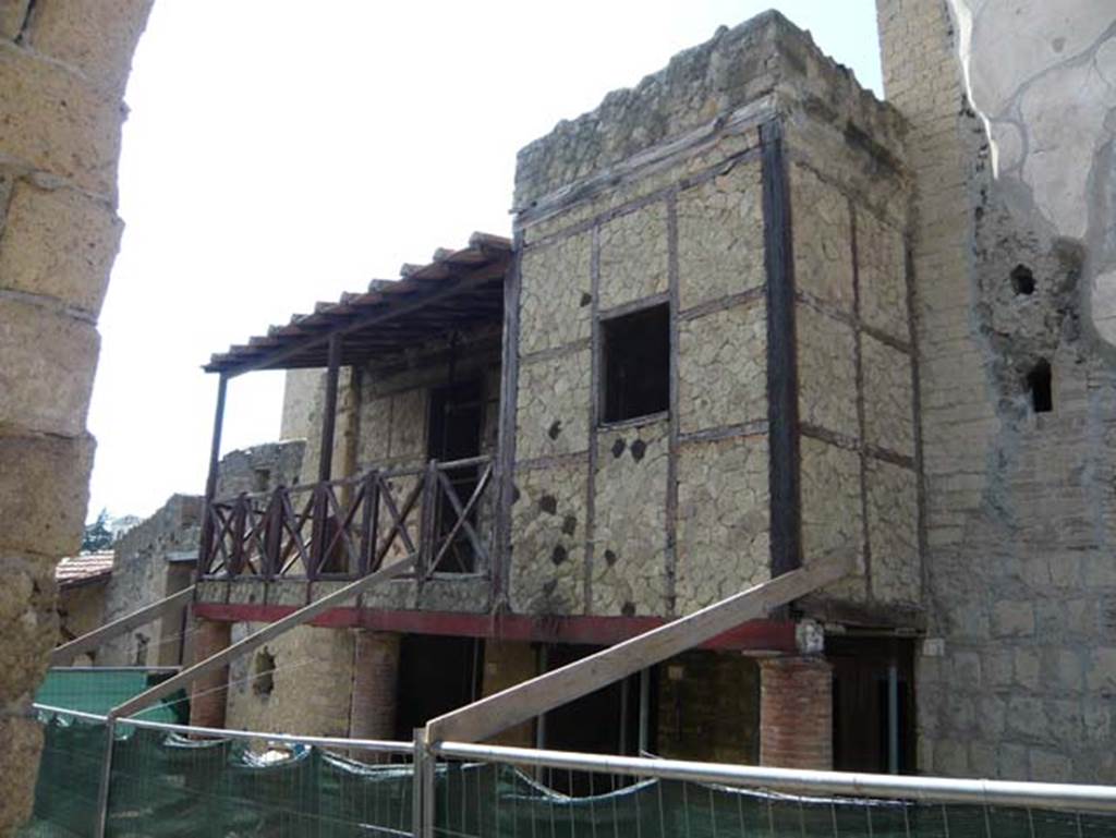 III 14, Herculaneum, August 2013. Looking towards house under restoration. Photo courtesy of Buzz Ferebee.

