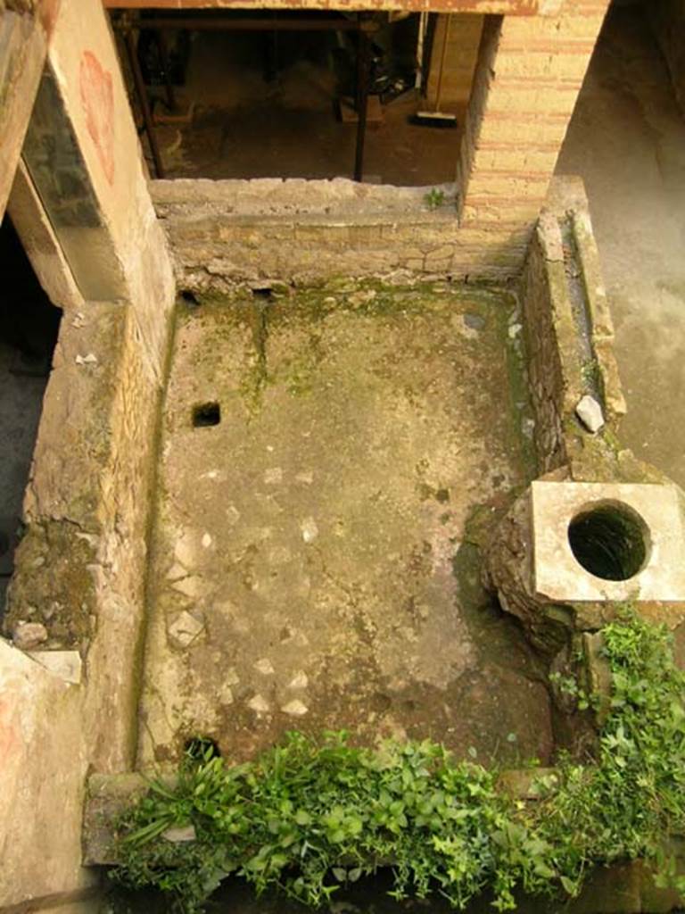 III.14, Herculaneum, April 2005. 
Looking towards windows into rooms on south and west side of courtyard/garden. 
Photo courtesy of Nicolas Monteix.
