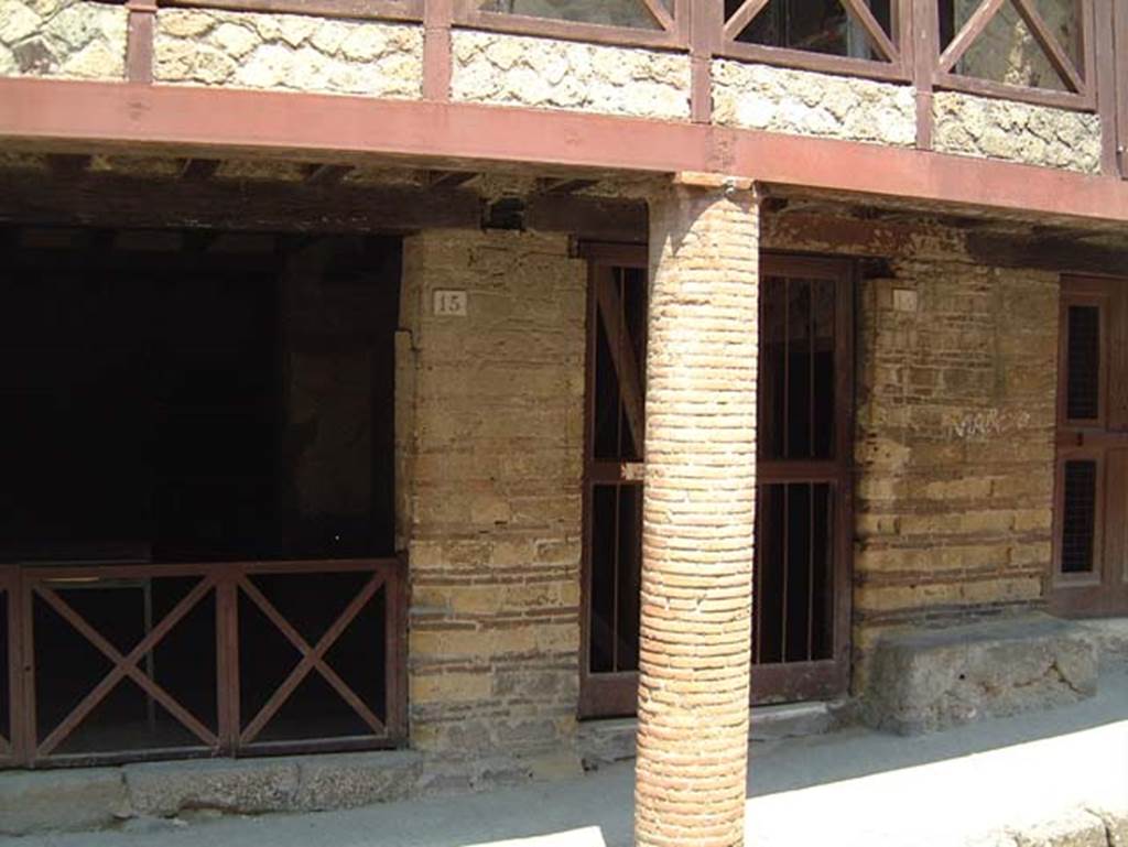 III.15 Herculaneum, May 2001. Looking towards entrance doorways.  Photo courtesy of Current Archaeology.
