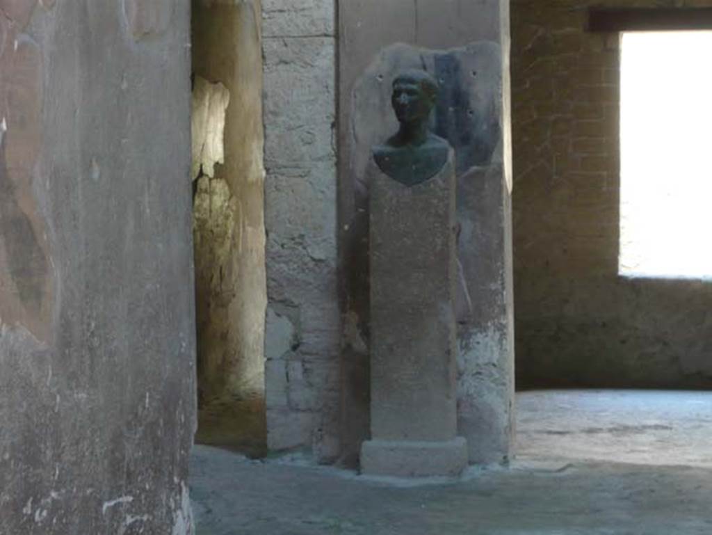 III 16, Herculaneum, August 2013. Looking towards south-west corner of atrium. 
Photo courtesy of Buzz Ferebee.
