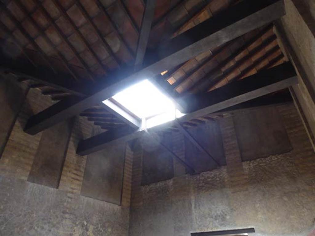 IV.2/1, Herculaneum, September 2016. Compluvium in modern atrium roof. Photo courtesy of Michael Binns.