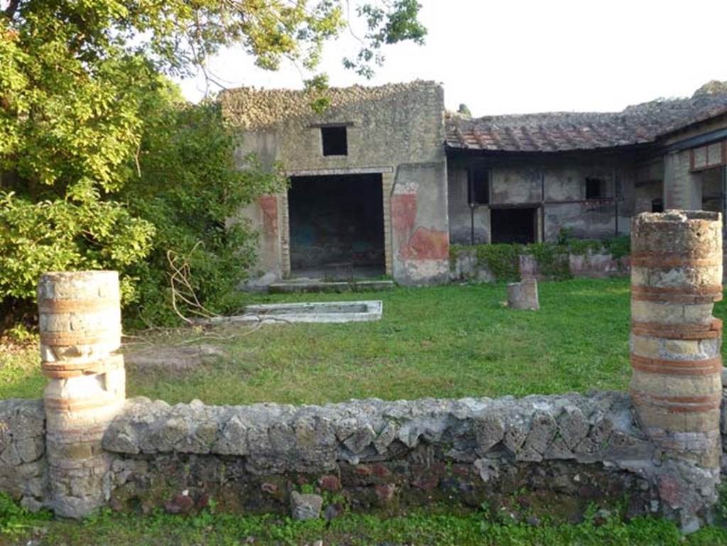 IV.2/1, Herculaneum, October 2012. Looking east across the garden area. Photo courtesy of Michael Binns.