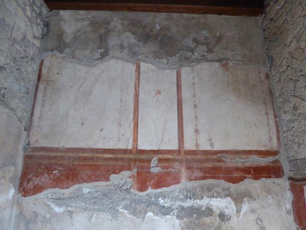 IV.4, Herculaneum, October 2014. Room 4, north wall of cubiculum. Photo courtesy of Michael Binns.
