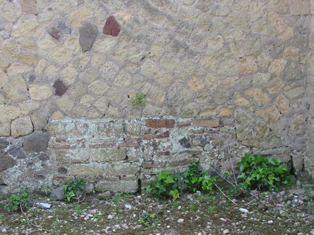 IV.6, Herculaneum, May 2003. Room 10, detail of east wall. Photo courtesy of Nicolas Monteix.