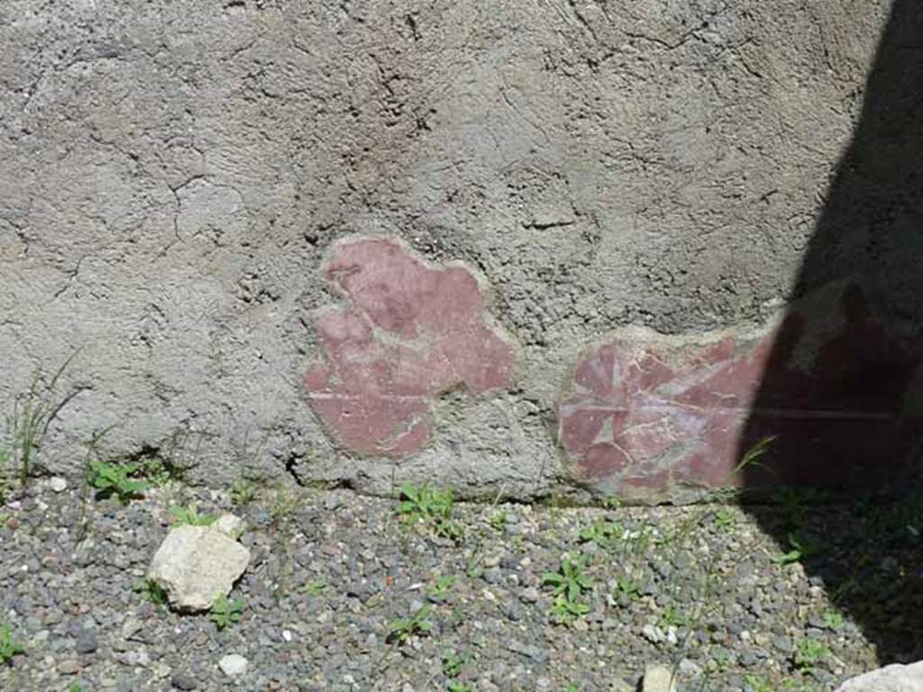 Ins. IV.8, Herculaneum, May 2010. Painted zoccolo on south wall. 