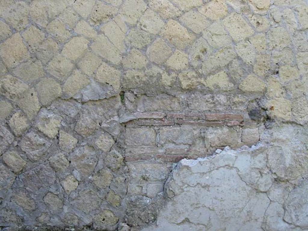 IV.18 Herculaneum, May 2003. Room 6, detail from west wall. Photo courtesy of Nicolas Monteix.