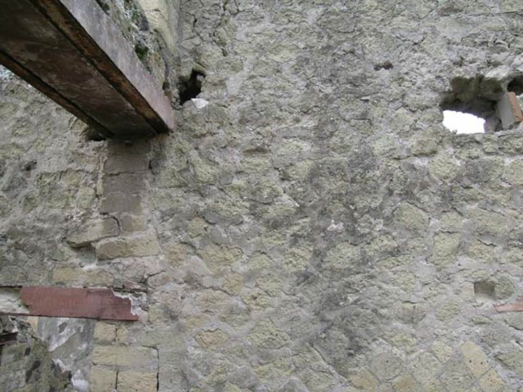 IV.18, Herculaneum, May 2005. Room 11, atrium, upper south wall, with doorway into room 2, on left.
Photo courtesy of Nicolas Monteix.
