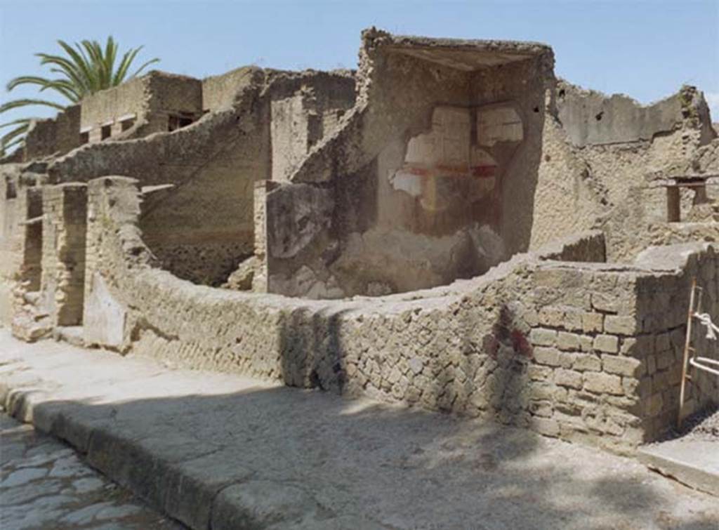 IV.19 Herculaneum, May 2004. Room 2, looking towards south-west corner with remains of III style painting.