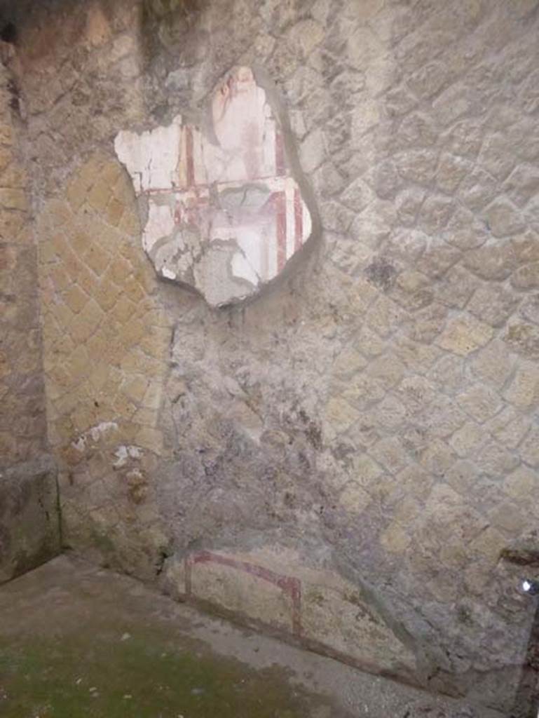 V 7, Herculaneum, October 2014. West wall of cubiculum. Photo courtesy of Michael Binns.

