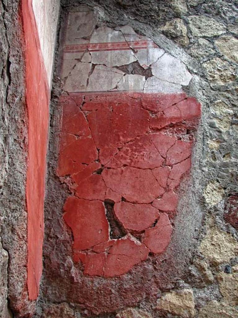 V.7, Herculaneum. September 2003. Upper south wall of upper room above cubiculum. 
Photo courtesy of Nicolas Monteix.
