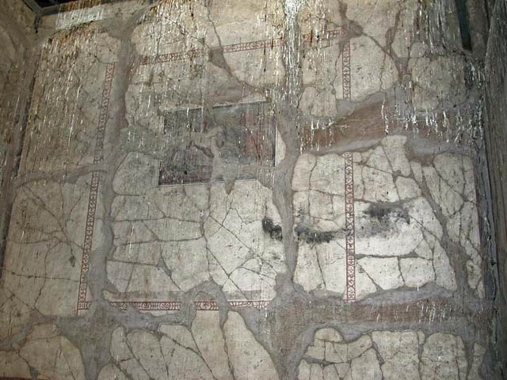 V.14/16, Herculaneum. September 2003. South wall of cubiculum E, or room 7, on upper floor.
Photo courtesy of Nicolas Monteix.
