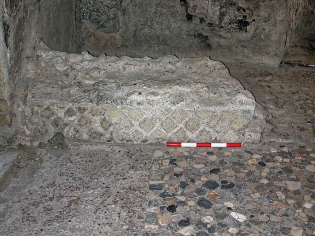 VI.1, Herculaneum. September 2003. Looking north across flooring in north-west corner of apodyterium.
Photo courtesy of Nicolas Monteix.
