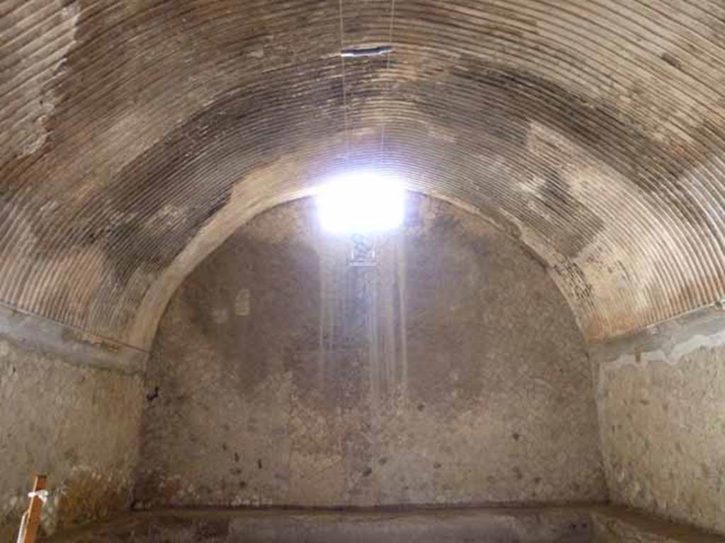 Ins. VI.1/7. May 2010. Vaulted ceiling of tepidarium with stucco ridges, at south end.