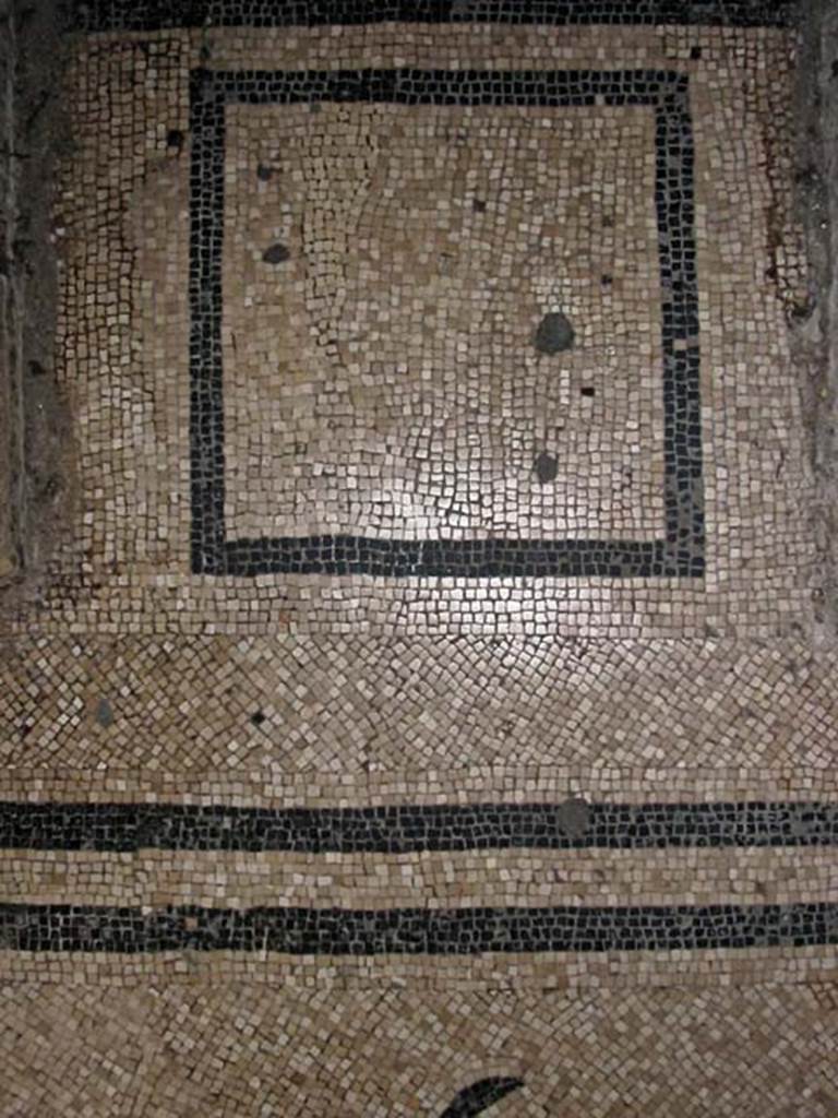 VI.8 Herculaneum. May 2003. 
Looking west across mosaic threshold of doorway from apodyterium to tepidarium. Photo courtesy of Nicolas Monteix.
