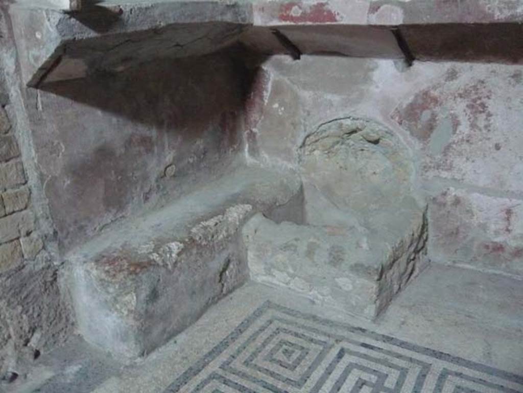 VI.8, Herculaneum. August 2013. Structure in north-west corner. Photo courtesy of Buzz Ferebee.