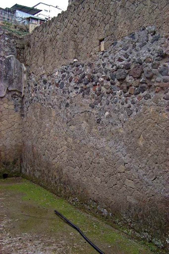 VI.13/11, Herculaneum. January 2002. East wall of oecus on west side of corridor, next to tablinum.
Photo courtesy of Nicolas Monteix.
