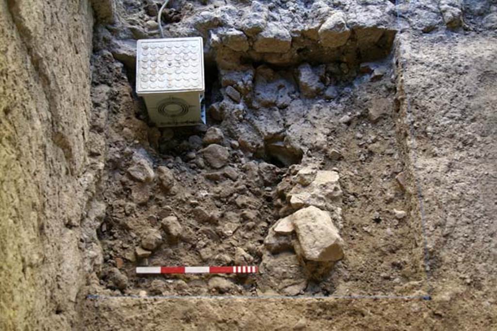 VI.14, Herculaneum. August 2005. Investigation in north-west corner. Photo courtesy of Nicolas Monteix.