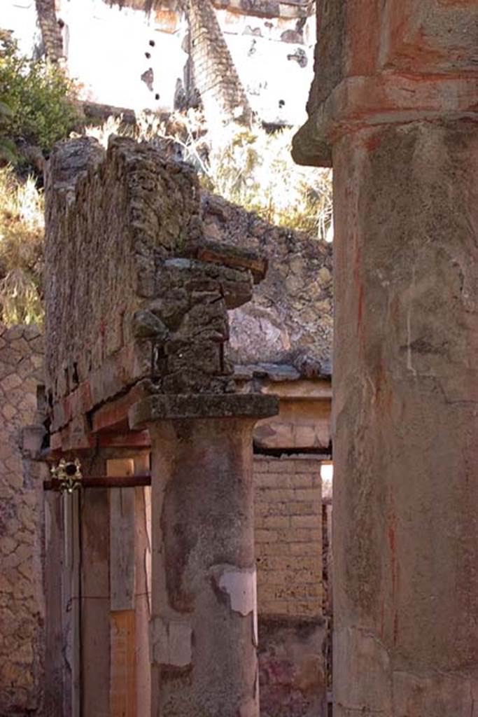 VI.17, Herculaneum. February 2003. Looking west across columns of south portico of peristyle. 
Photo courtesy of Nicolas Monteix.
