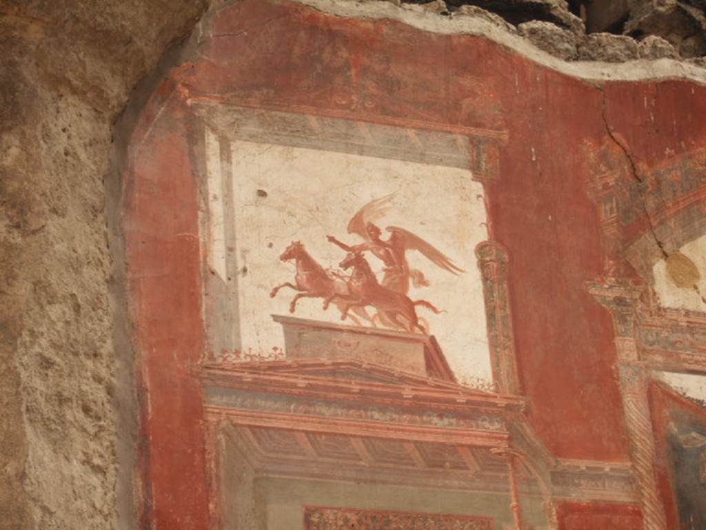 Ins.VI.21 Herculaneum. May 2006.  Detail from east wall. 

