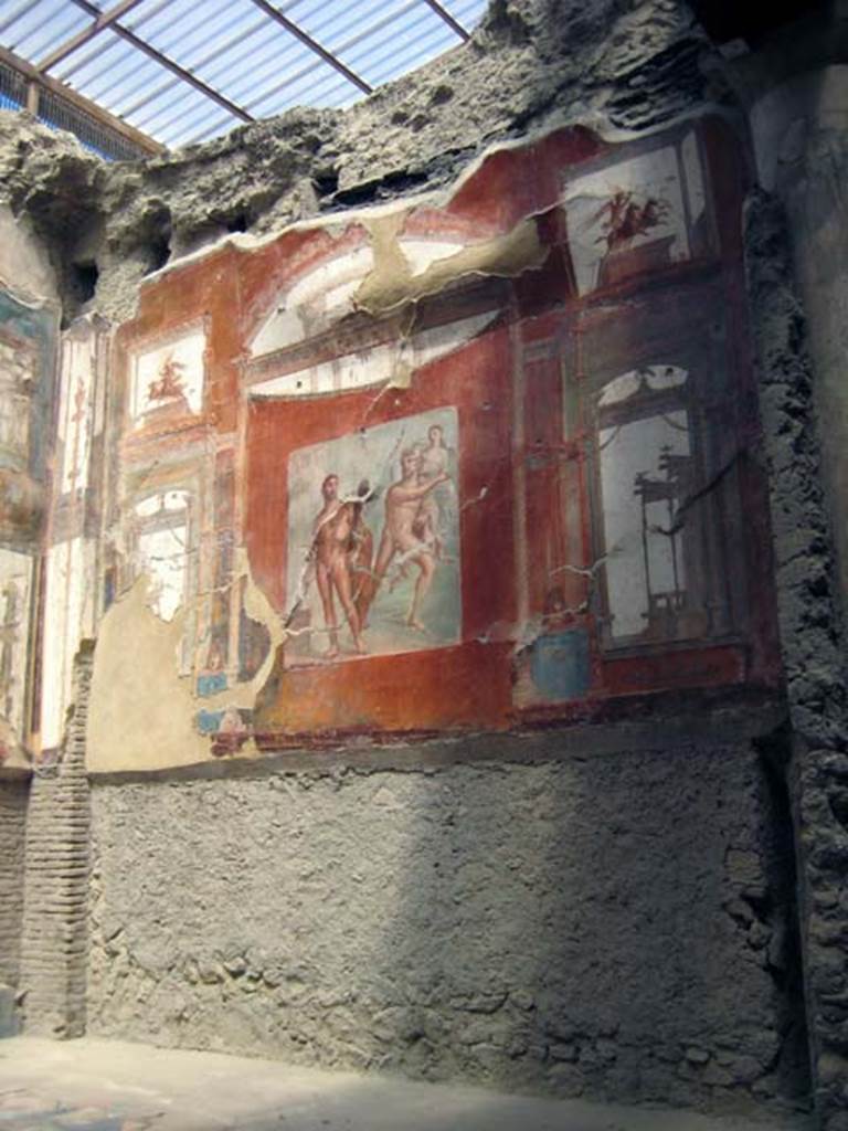 VI.21 Herculaneum. June 2011. Looking towards west wall. Photo courtesy of Sera Baker.