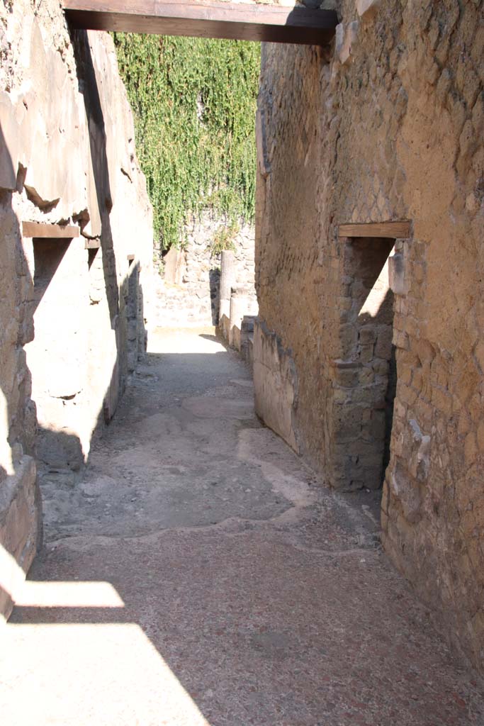 VII.2 Herculaneum. September 2021. 
Looking west across flooring in entrance corridor. Photo courtesy of Klaus Heese.
