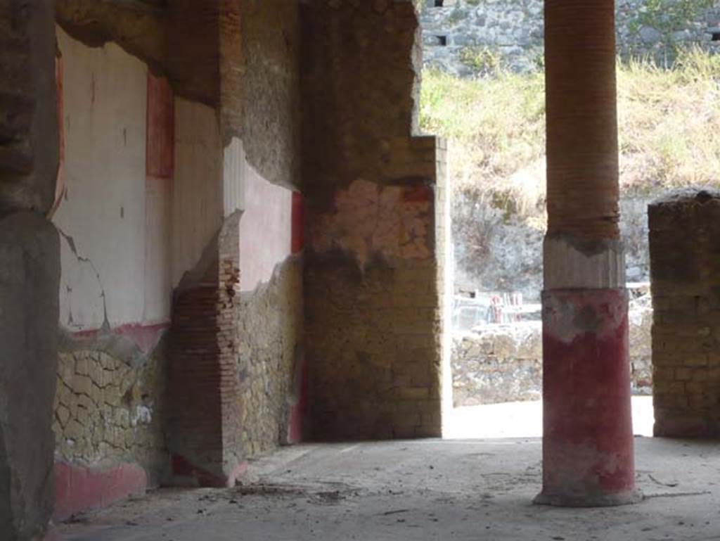 Ins. Orientalis I.1, Herculaneum, August 2013. 
Looking towards north-east side of atrium, with doorway into room 5. Photo courtesy of Buzz Ferebee.

