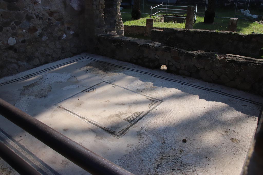 Ins. Orientalis I, 2, Herculaneum, October 2022. Looking north-east across floor of tablinum. Photo courtesy of Klaus Heese.