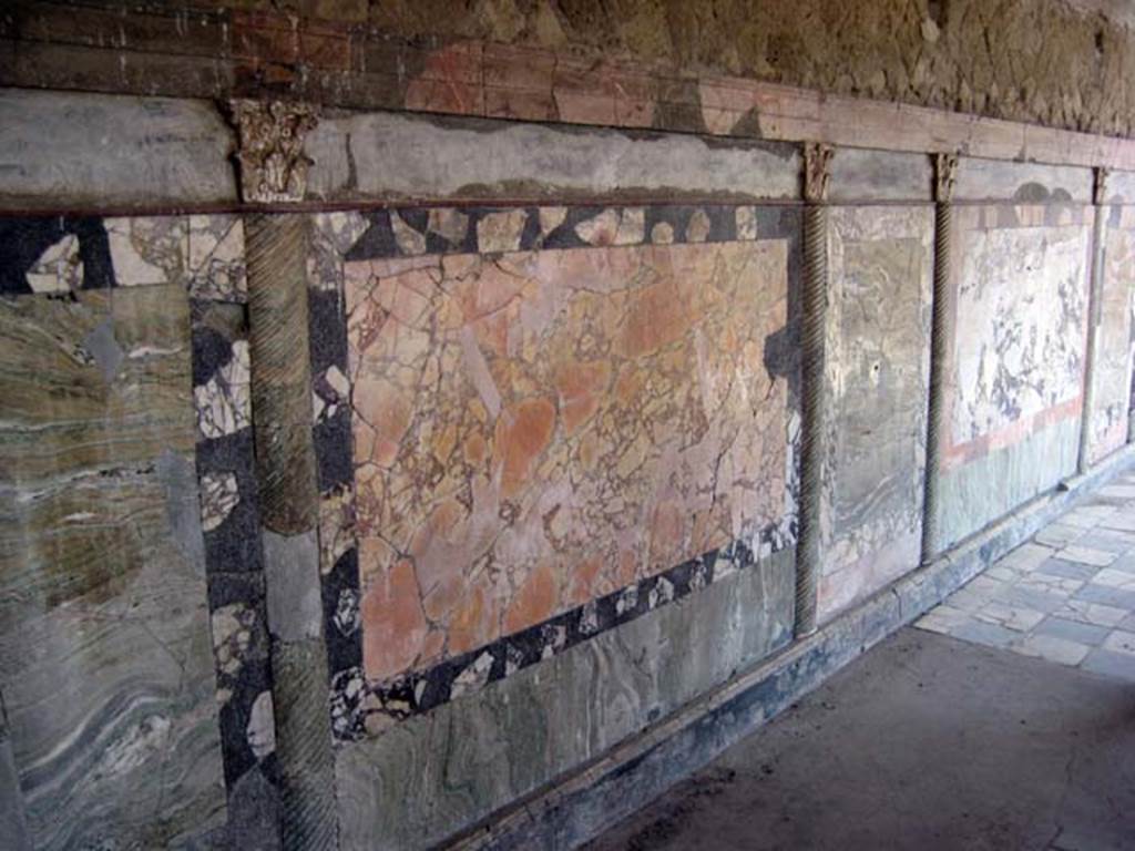 Ins. Or. 1. 2, Herculaneum. July 2009. Looking south along east wall of Marble Salon. Photo courtesy of Sera Baker.
