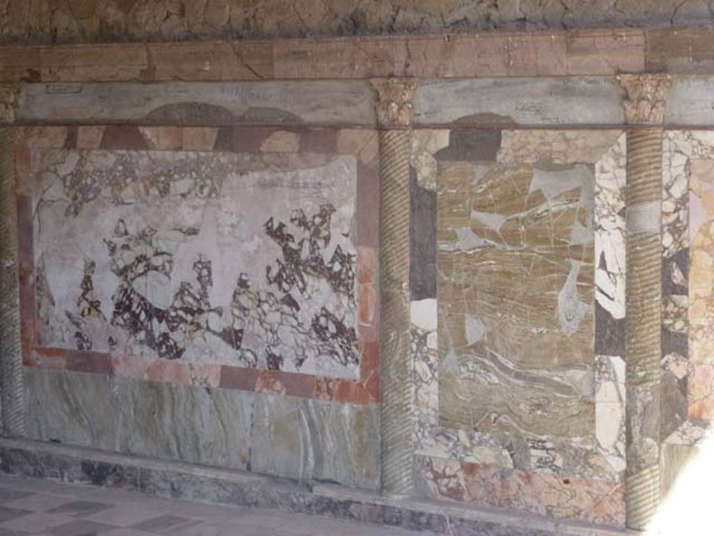 Ins. Or. 1. 2, Herculaneum. June 2012. Detail from east wall of Marble Salon. Photo courtesy of Michael Binns.
