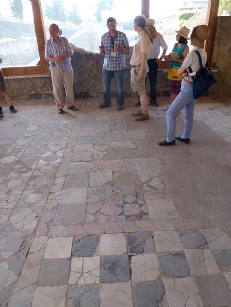 Ins. Or. 1. 2, Herculaneum. June 2012. Looking west across opus sectile flooring in Marble Salon.  Photo courtesy of Michael Binns.


