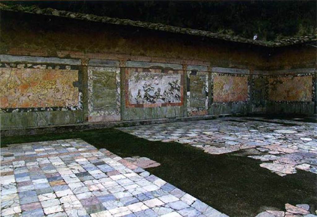 Ins. Or.1.2, Herculaneum. 2005. Looking south-east across the Marble Salon, or great hall.
Photo courtesy of Andrew Wallace-Hadrill.
