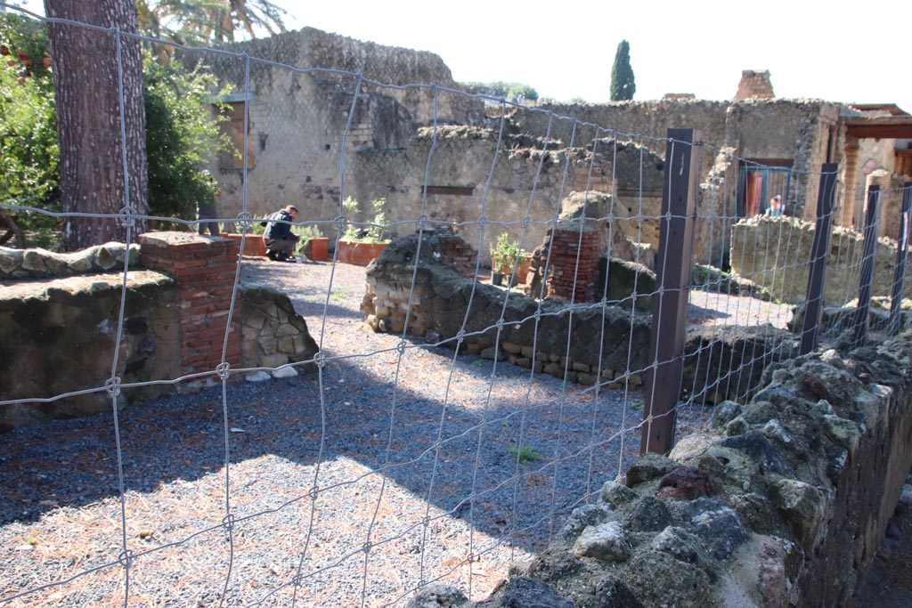 Ins. Orientalis I.3, Herculaneum, October 2022. Looking south-east from room C, in north-west corner. Photo courtesy of Klaus Heese.

