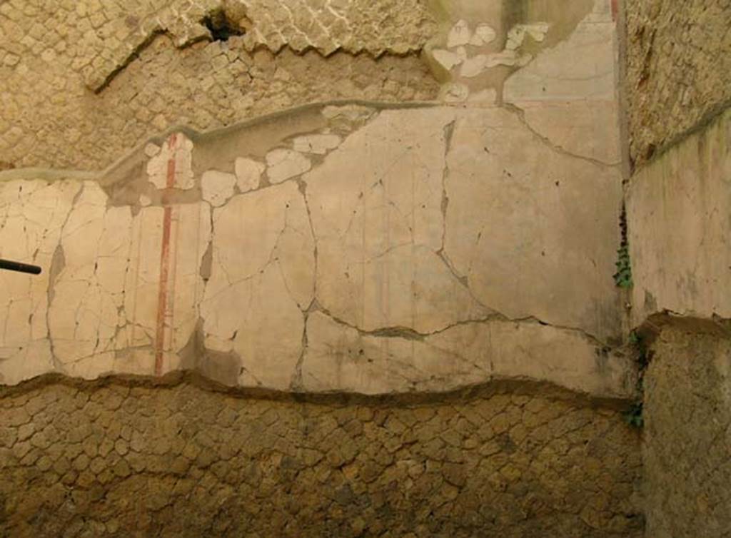 Ins Or II, 4, Herculaneum. December 2004. Room A, decoration on south wall at west end.
Photo courtesy of Nicolas Monteix.
