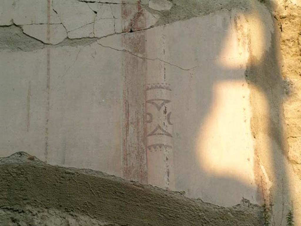 Ins Or II, 4, Herculaneum. December 2004. Room A, detail from decoration on north wall. Photo courtesy of Nicolas Monteix.