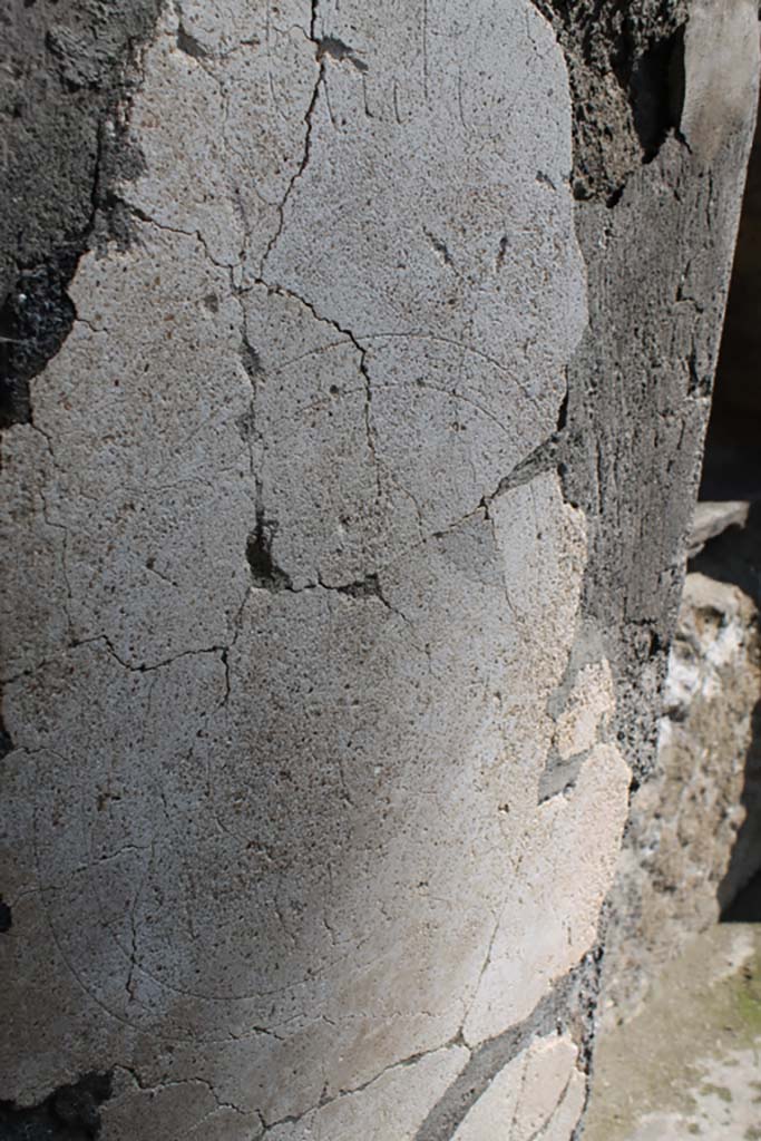 Ins. Orientalis II.4, Herculaneum, March 2014. 
Remaining stucco from north-west corner of lower portico. 
Foto Annette Haug, ERC Grant 681269 DÉCOR
