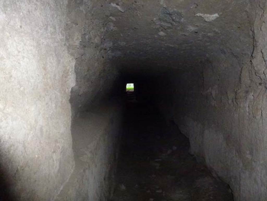 Ins. Orientalis II.4, Herculaneum, October 2012. Tunnels hewn out of the hardened alluvial debris. 
Photo courtesy of Michael Binns.
